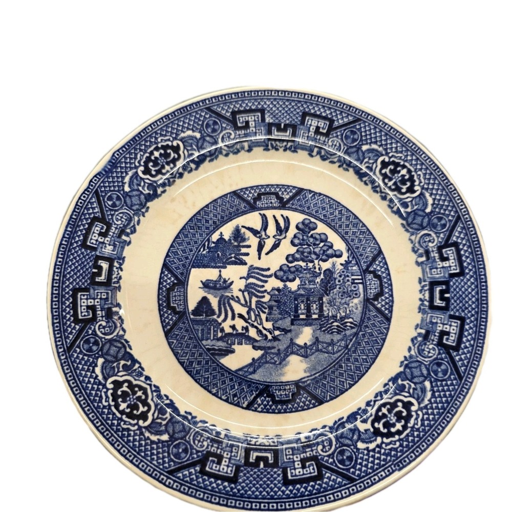 1 Homer Laughlin Blue Willow Plate Replacenent Bread & Butter 6-1/4"